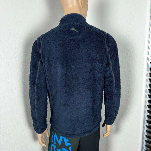 Tommy Bahama Sherpa Full Zip Jacket Size M $168 Sample in Navy/Green - Picture 6 of 11
